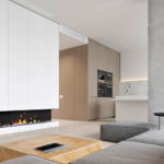 Salón con chimenea bio.