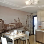 Mural en la cocina y el comedor.