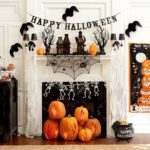 Calabazas junto a la chimenea