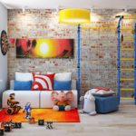 Pinturas brillantes en el interior.