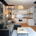 Cocina-comedor rectangular