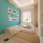 Turquesa en el dormitorio